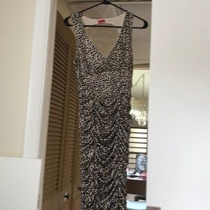 Sexy animal print fitted dress